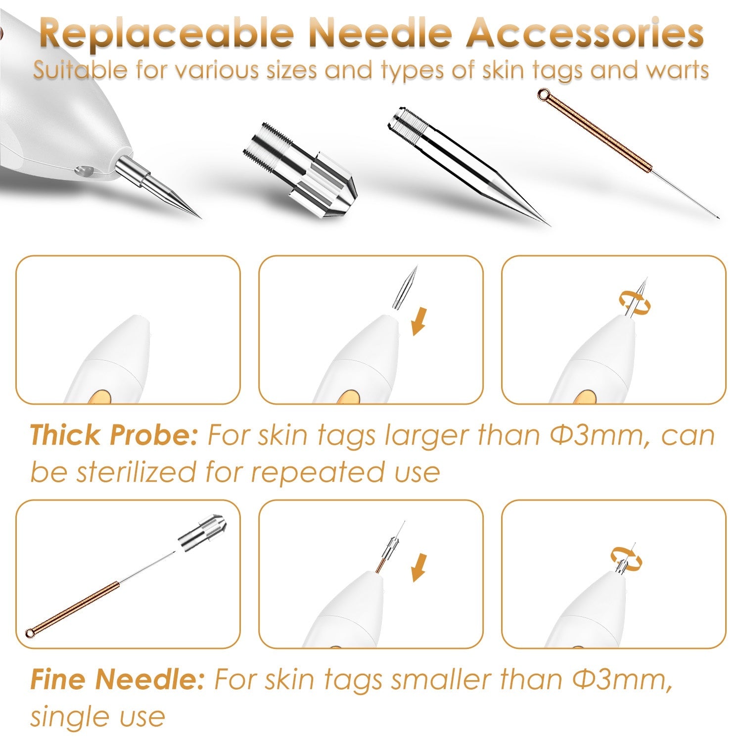 ZyraBeauty Portable Beauty Pen – 9-Level Rechargeable Precision Skincare Device with LED Light & Fine Needles