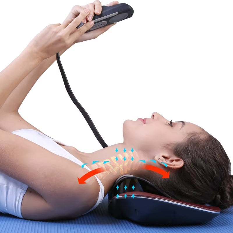 Zyravest Electric Neck & Shoulder Massager Pillow – Heat & Vibration for Relaxation and Comfort