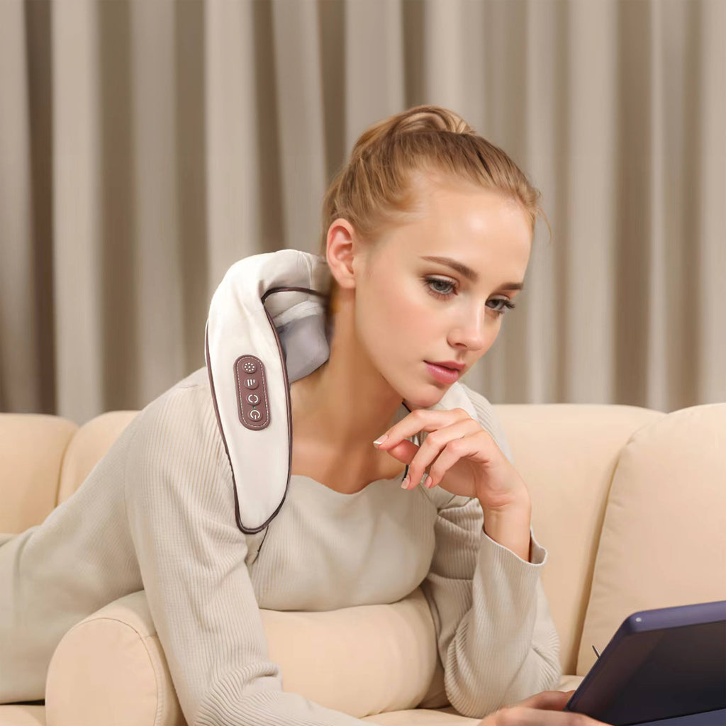 ZyraBeauty Electric Neck Massager with Heat – Deep Tissue Neck & Shoulder Massager for Full Body Pain Relief