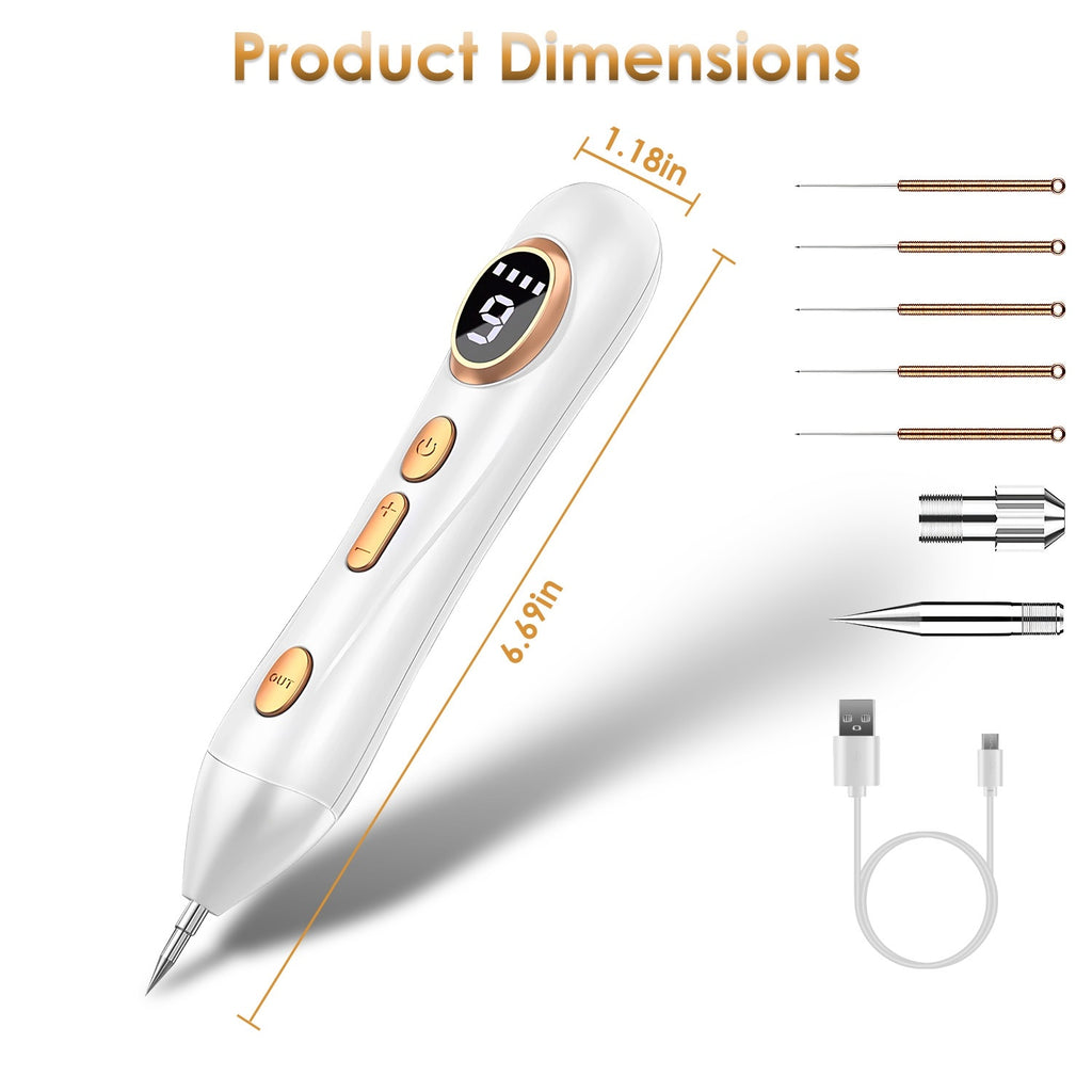 ZyraBeauty Portable Beauty Pen – 9-Level Rechargeable Precision Skincare Device with LED Light & Fine Needles