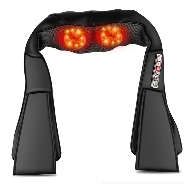 ZyraBeauty Shiatsu Back, Neck & Shoulder Massager – 3D Kneading Massage Pillow with Heat for Deep Tissue Relief
