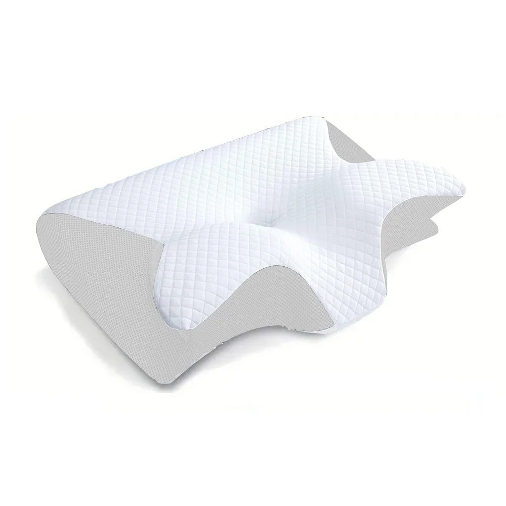 ZyraBeauty 2-in-1 Memory Foam Cervical Pillow – Ergonomic Contour Neck Pillow with Washable Cover
