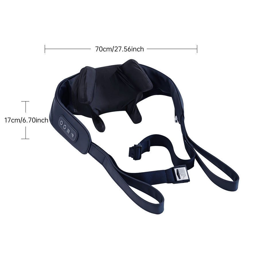 Zyravest Cordless Neck & Back Massager – Deep Tissue Massage with Heat, 6 Heads, Adjustable Intensity