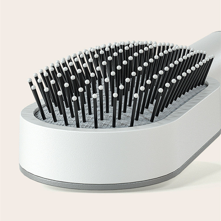 Zyravest Self-Cleaning Hair Brush – Anti-Static Scalp Massage Comb with One-Click Cleaning, Pain-Free Detangling Brush