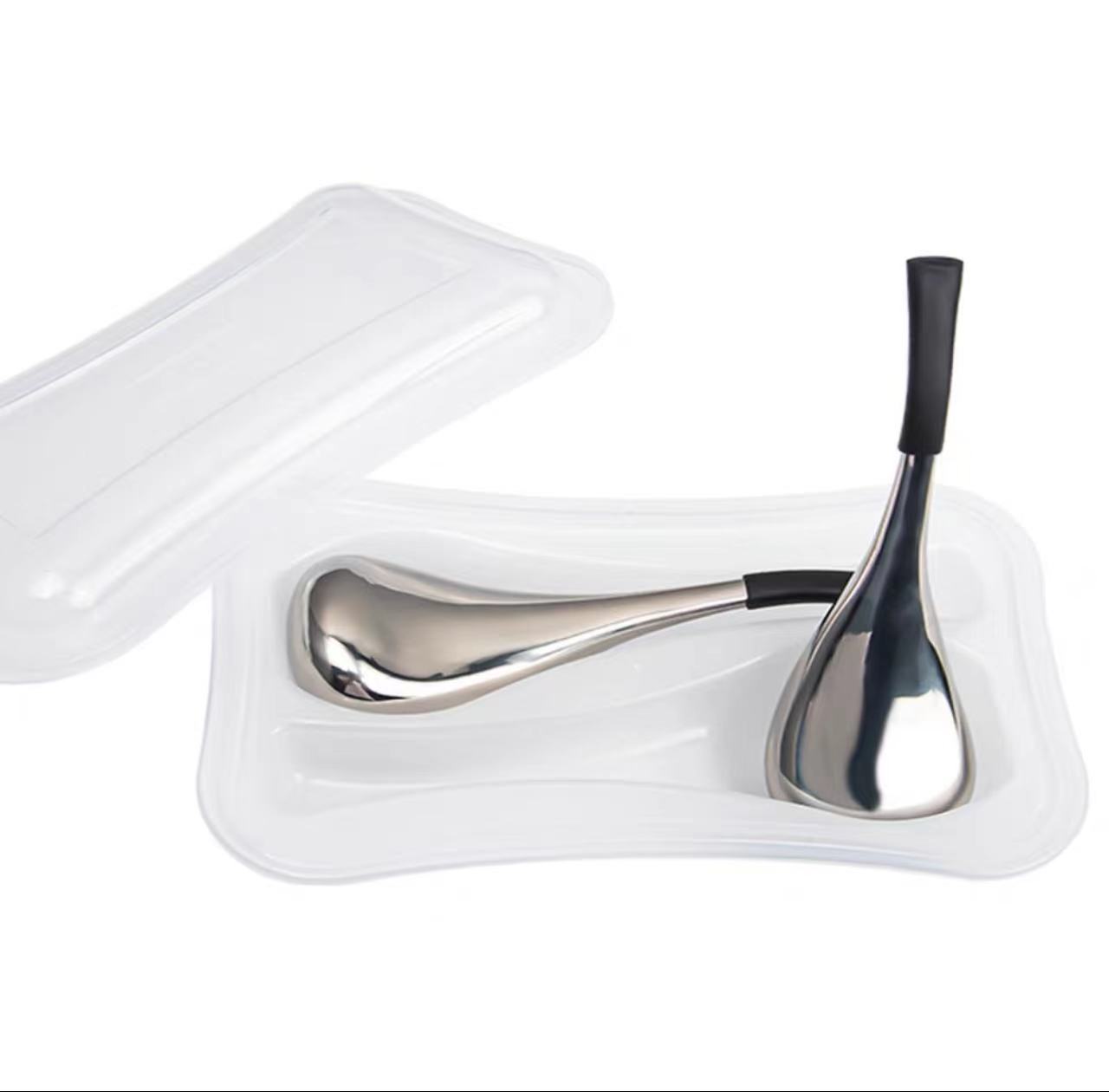 ZyraBeauty Stainless Steel Face & Eye Massage Ice Scoop – Portable Cooling Tool for Puffiness Relief, Skin Tightening & Soothing Facial Massage