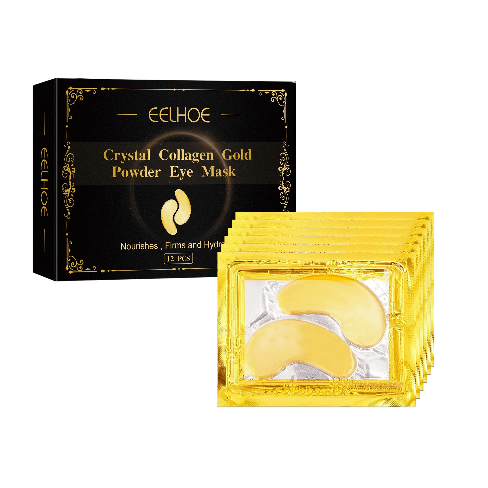 ZyraBeauty EELHOE Collagen Gold Eye Mask – Firming Eye Patches for Dark Circles, Puffy Eyes & Hydrating Eye Care
