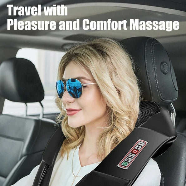 ZyraBeauty Shiatsu Back, Neck & Shoulder Massager – 3D Kneading Massage Pillow with Heat for Deep Tissue Relief