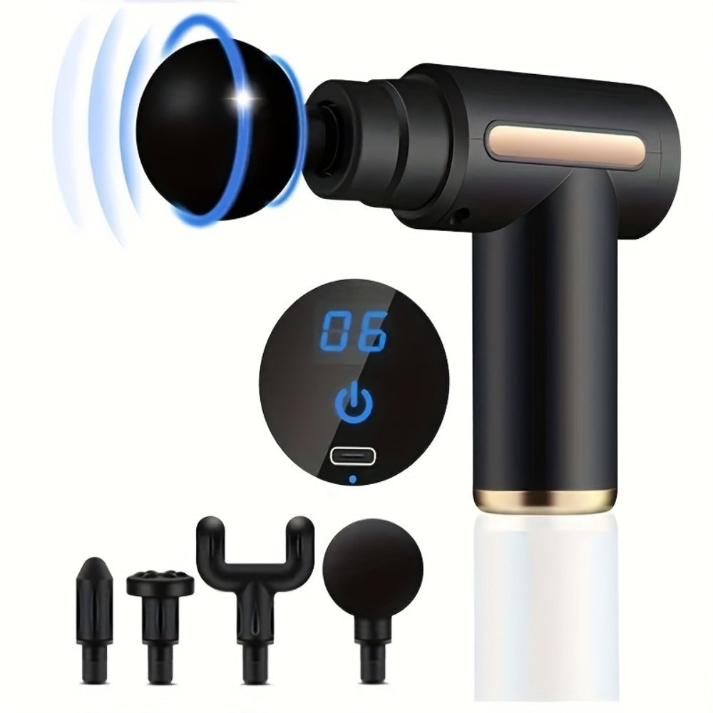 ZyraBeauty Mini Fascia Gun – USB Rechargeable Portable Muscle Massager for Deep Tissue Relief & Relaxation at Home or On-the-Go (Random Color)