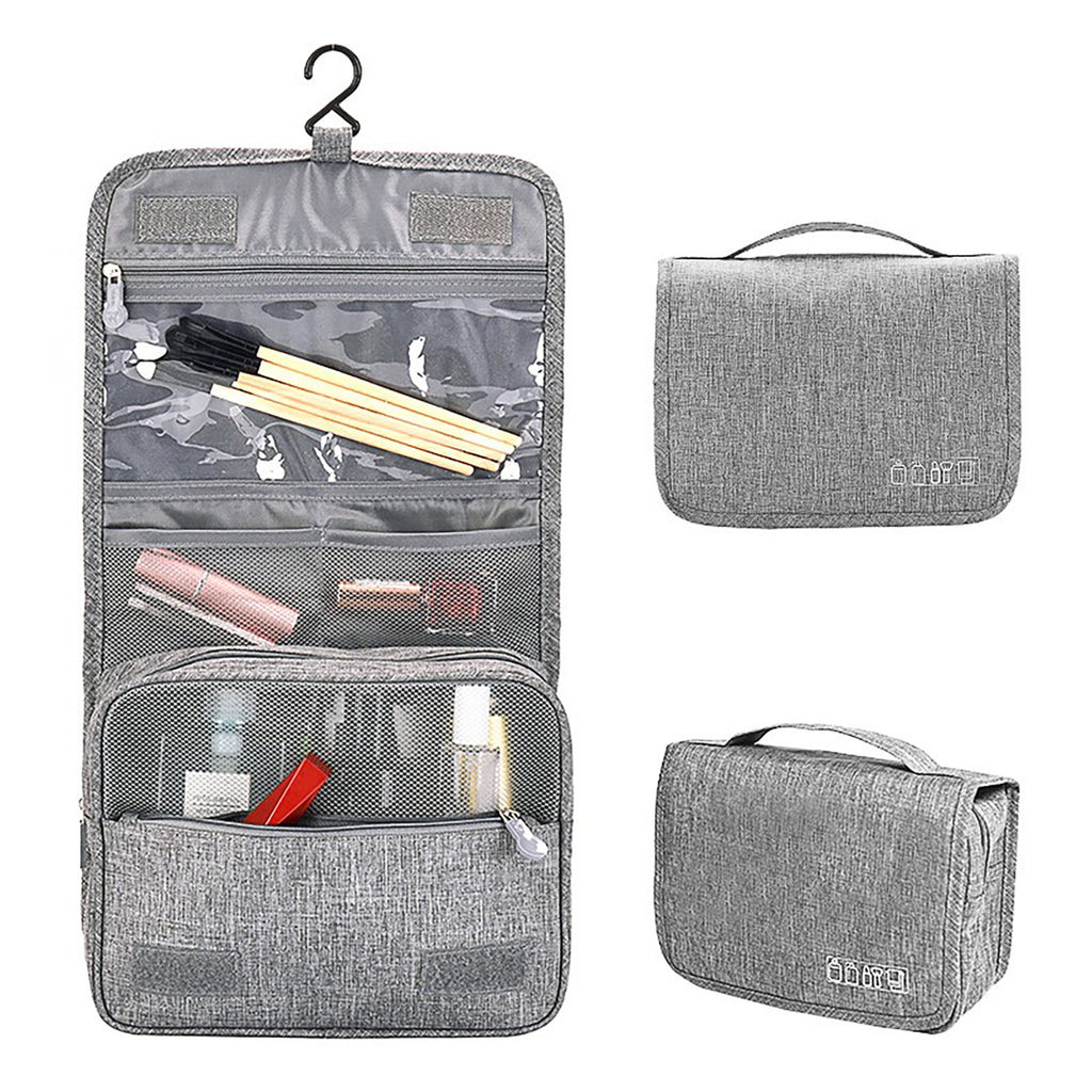 ZyraBeauty Large Capacity Korean Style Cosmetic Storage Box – PU Leather Travel Makeup Case with Multiple Compartments & Handle