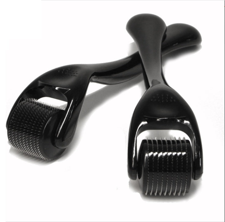 ZyraBeauty 540 Titanium Microneedle Beard Roller – Wrinkle Reducer & Hair Growth Tool for Men’s Skin Rejuvenation & Beard Care (Black)